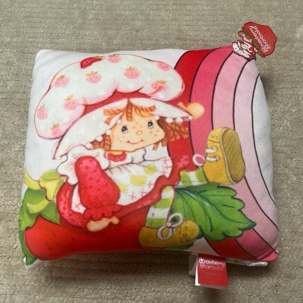 Strawberry Shortcake Pink Squishy Pillow 14"X14" NEW